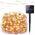 Catena decorativa solare a LED 100xLED/1,2V 800 mAh 7 m IP44 nero