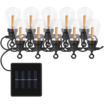 Catena decorativa solare a LED 10xLED/0,6W/1,2V 4,5m IP44 800 mAh