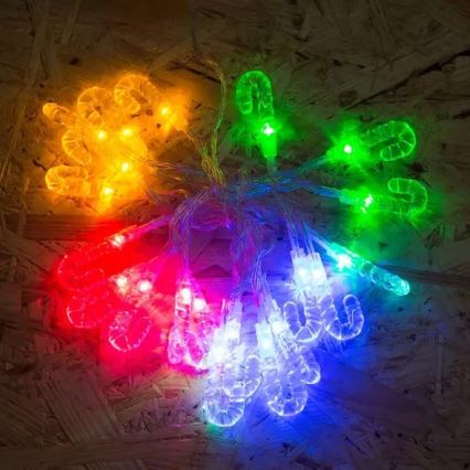 Catena di Natale LED 20xLED 2,25m multicolor canna