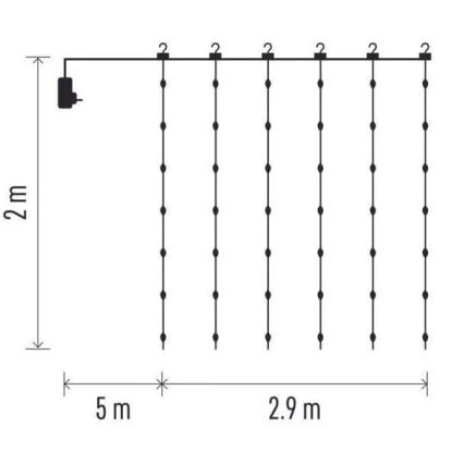 Catena di Natale LED da esterno 400xLED/8 funzioni 7,9 m IP44 bianco caldo