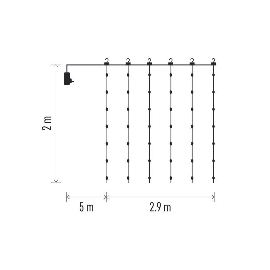 Catena di Natale LED da esterno 400xLED/8 funzioni 7,9 m IP44 bianco caldo