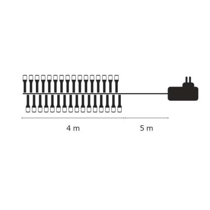 Catena di Natale LED Outdoor CHAIN 40xLED 9m IP44 bianco freddo