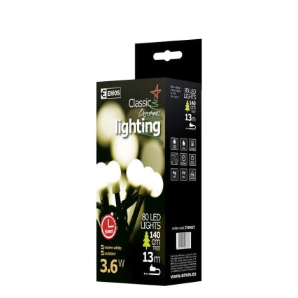 Catena di Natale LED Outdoor CHAIN 80xLED 13m IP44 bianco caldo