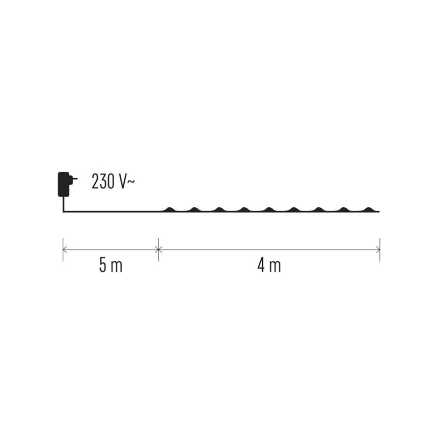 Catena di Natale LED Outdoor NANO 40xLED 9m IP44 bianco caldo