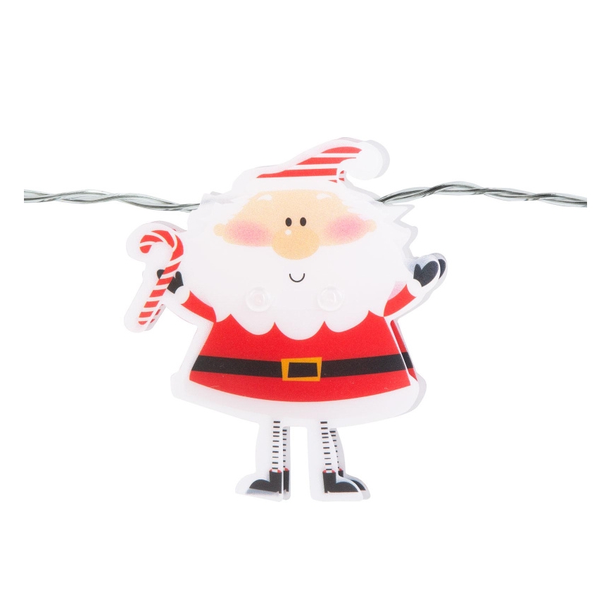 Catena LED 10xLED/2xAA 1,35 m bianco caldo Babbo Natale