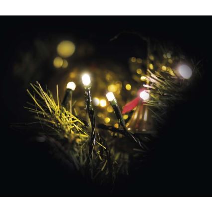 Catena LED da esterno 80xLED/13m IP44, bianco caldo