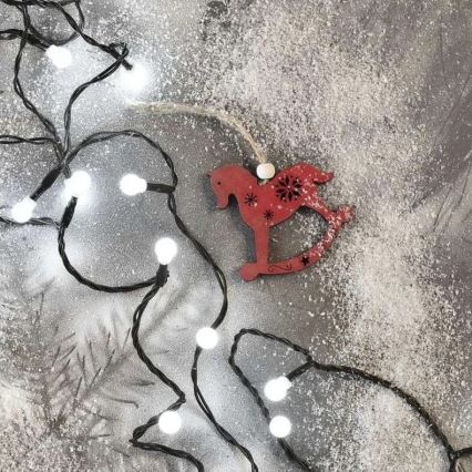 Catena LED da esterno 80xLED/8 funzioni 13m bianco freddo IP44