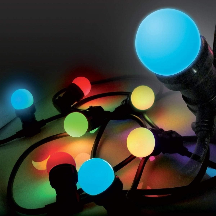 Catena LED da esterno EASY CONNECT 8xE27 5m IP44 multicolore