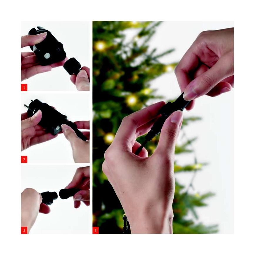 Catena LED da esterno natalizia 100xLED/15m IP44 bianco caldo