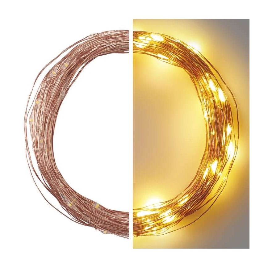 Catena LED da esterno natalizia 100xLED/15m IP44 bianco caldo