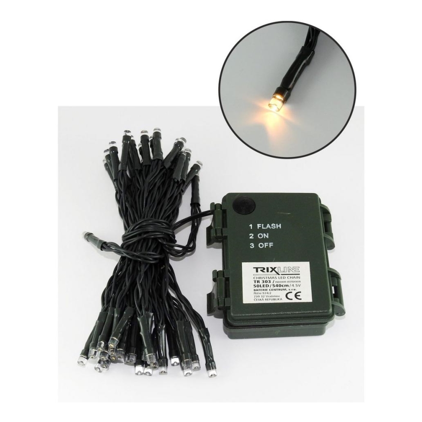 Catena LED da esterno natalizia 100xLED/2 funzioni/3xAA 10,8m IP44 bianco caldo