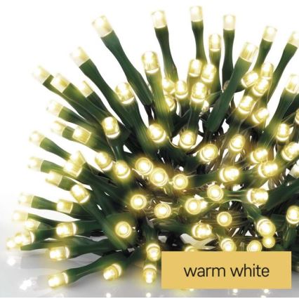 Catena LED da esterno natalizia 120xLED/17m IP44 bianco caldo