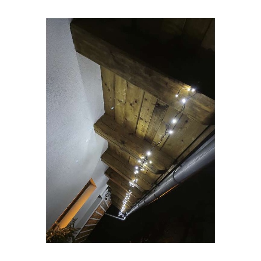 Catena LED da esterno natalizia 120xLED/17m IP44 bianco caldo