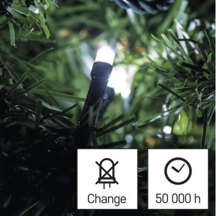 Catena LED da esterno natalizia 120xLED/17m IP44 bianco caldo