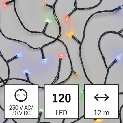 Catena LED da esterno natalizia 120xLED/8 modalità 17m IP44 multicolore