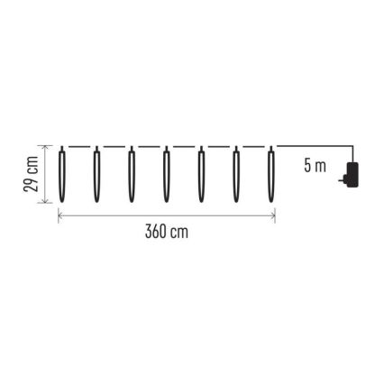 Catena LED da esterno natalizia 140xLED/8,6m IP44