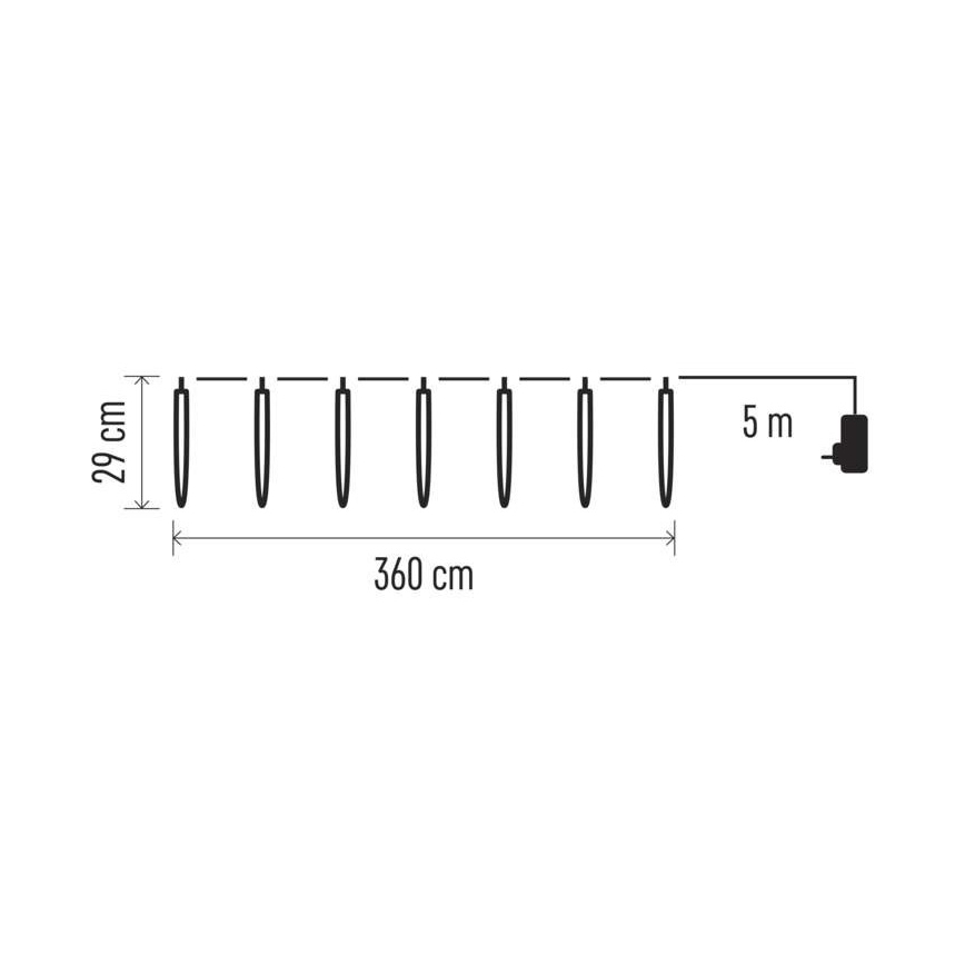 Catena LED da esterno natalizia 140xLED/8,6m IP44