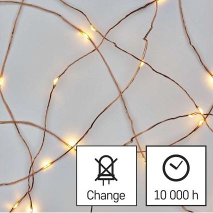 Catena LED da esterno natalizia 150xLED/20m IP44 bianco caldo