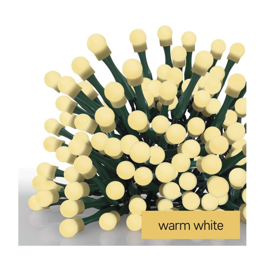 Catena LED da esterno natalizia 200xLED/25m IP44 bianco caldo
