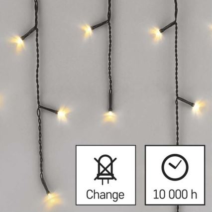 Catena LED da esterno natalizia 200xLED/8 modalità 8,6m IP44 bianco caldo