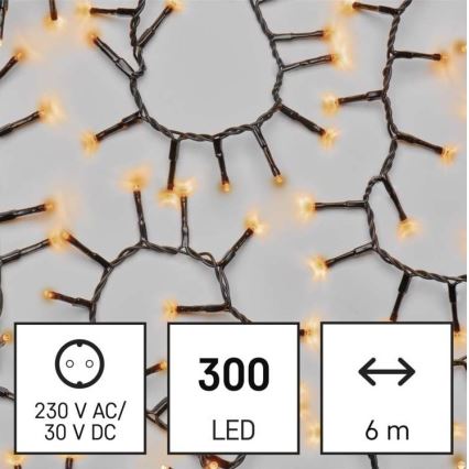 Catena LED da esterno natalizia 300xLED/11m IP44 vintage