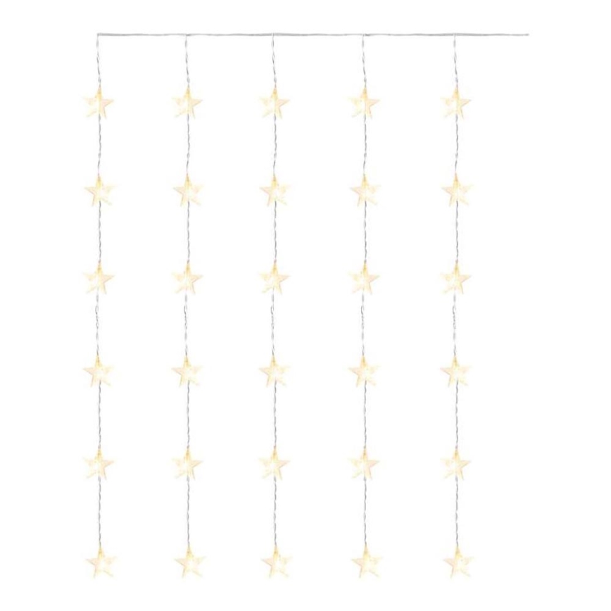 Catena LED da esterno natalizia 30xLED/3,9m IP44 stelle