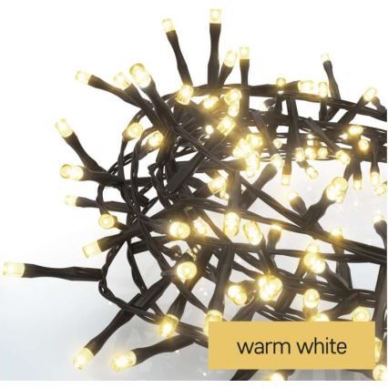 Catena LED da esterno natalizia 400xLED/13m IP44 bianco caldo