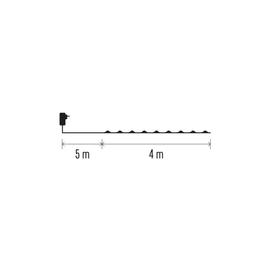 Catena LED da esterno natalizia 40xLED/9m IP44 multicolore