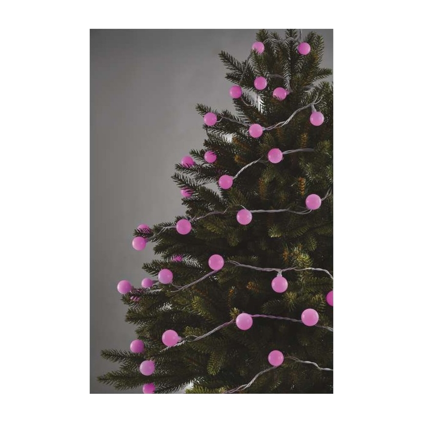 Catena LED da esterno natalizia 40xLED/9m IP44 rosa