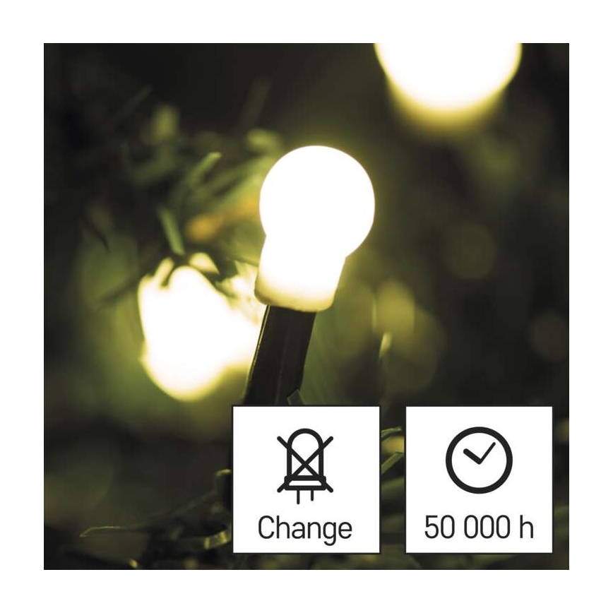 Catena LED da esterno natalizia 480xLED/53m IP44 bianco caldo