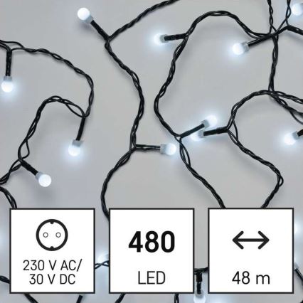 Catena LED da esterno natalizia 480xLED/53m IP44 bianco freddo