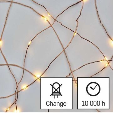 Catena LED da esterno natalizia 75xLED/12,5m IP44 bianco caldo