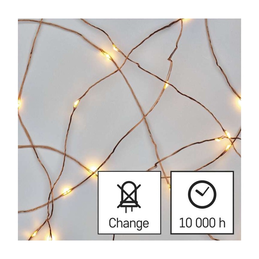 Catena LED da esterno natalizia 75xLED/12,5m IP44 bianco caldo