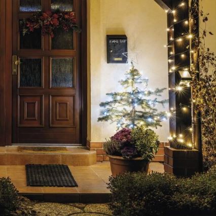 Catena LED natalizia da esterno 100xLED/10m IP44 caldo/bianco freddo