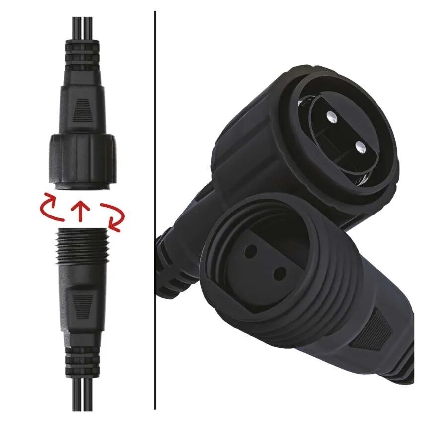 Catena LED natalizia da esterno 100xLED/2,5x0,9m IP44 bianco caldo