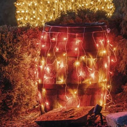 Catena LED natalizia da esterno 100xLED/2,5x0,9m IP44 rosso/vintage