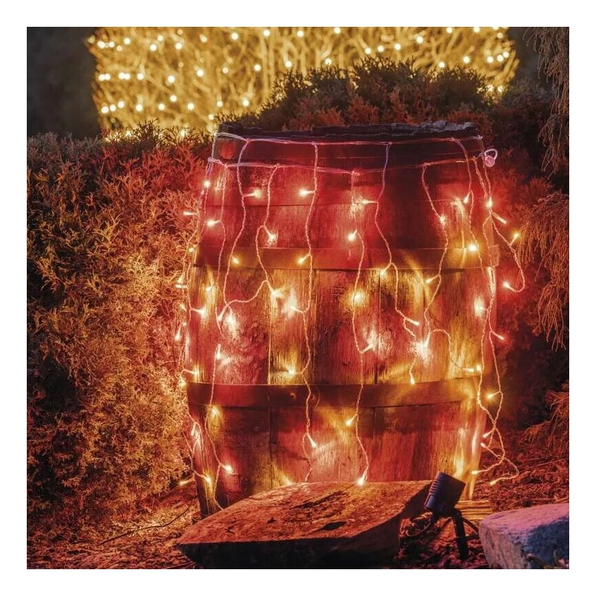 Catena LED natalizia da esterno 100xLED/2,5x0,9m IP44 rosso/vintage