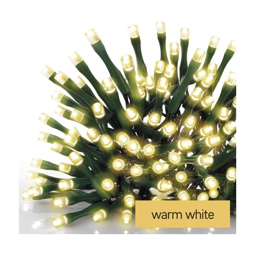 Catena LED natalizia da esterno 120xLED/8 modalità 17m IP44 bianco caldo