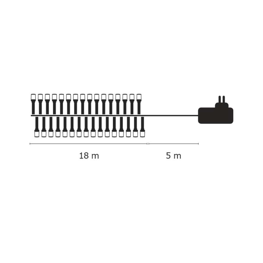 Catena LED natalizia da esterno 180xLED/23m IP44 bianco caldo