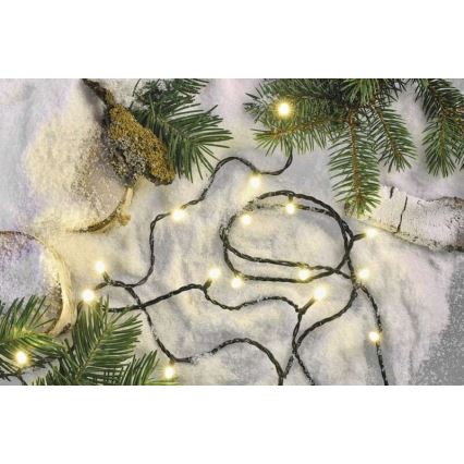Catena LED natalizia da esterno 180xLED/8 modalità 23m IP44 bianco caldo