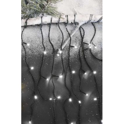 Catena LED natalizia da esterno 200xLED/8 modalità 8,6m IP44 bianco freddo