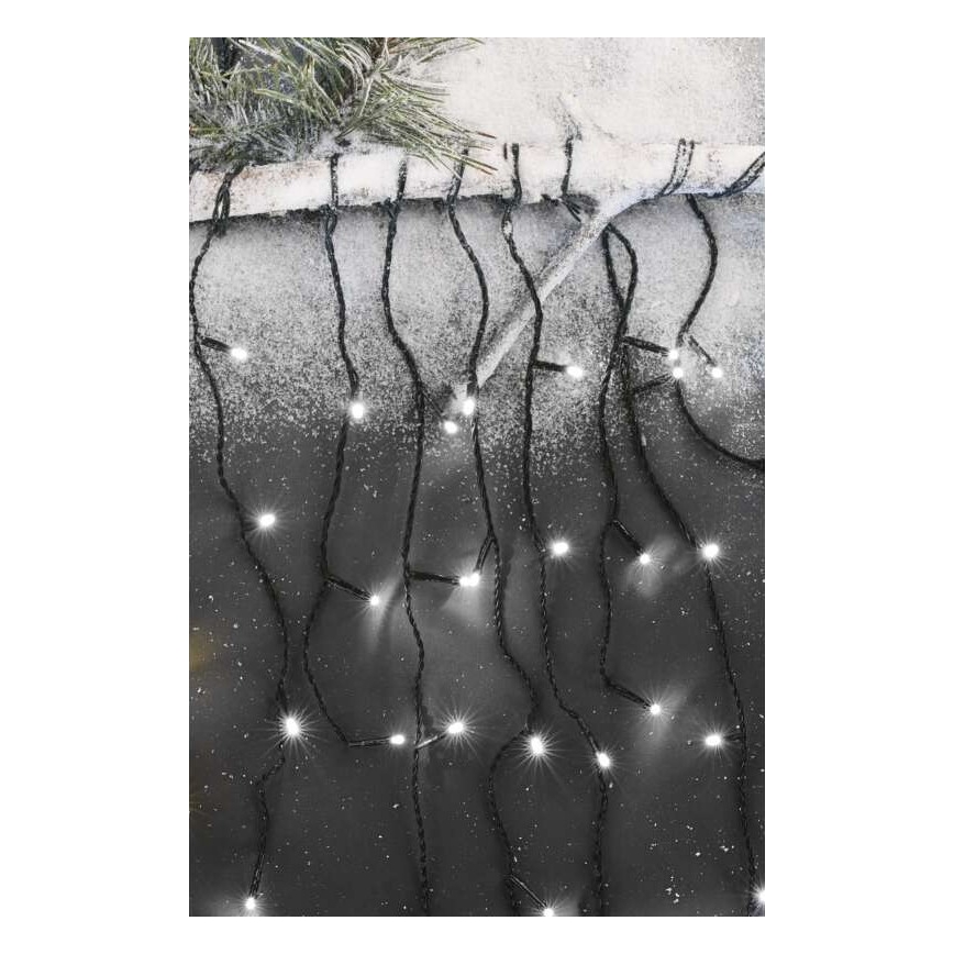 Catena LED natalizia da esterno 200xLED/8 modalità 8,6m IP44 bianco freddo