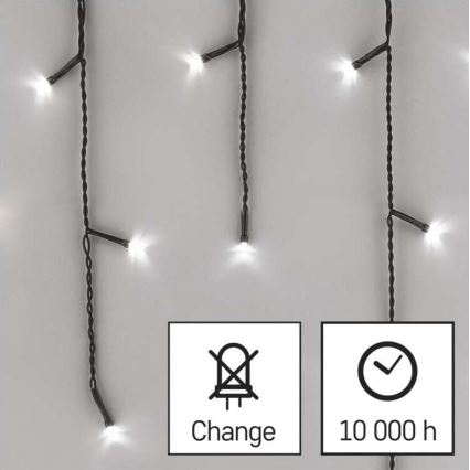 Catena LED natalizia da esterno 200xLED/8 modalità 8,6m IP44 bianco freddo