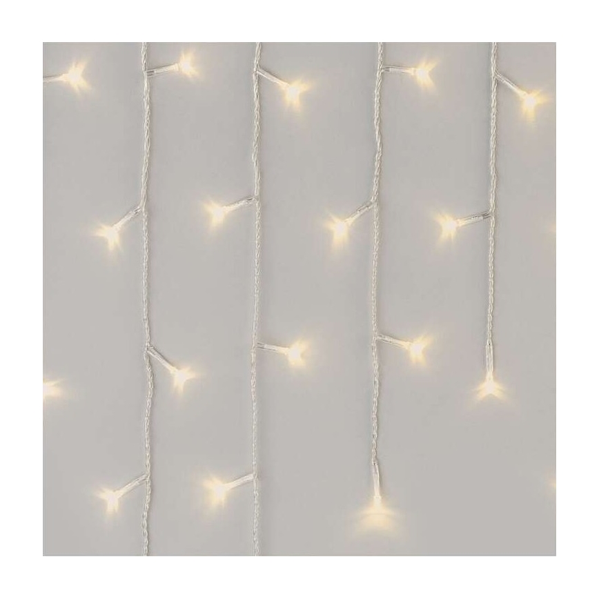 Catena LED natalizia da esterno 300xLED/8 modalità 10m IP44 bianco caldo + telecomando