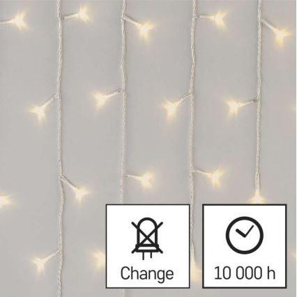 Catena LED natalizia da esterno 300xLED/8 modalità 10m IP44 bianco caldo + telecomando