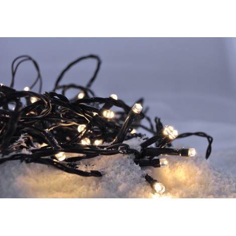 Catena LED natalizia da esterno 500xLED/8 funzioni IP44 55m bianco caldo