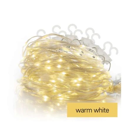 Catena LED natalizia da esterno 54xLED/8 funzioni 6,7x0,7m IP44 bianco caldo