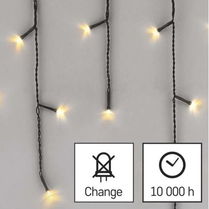 Catena LED natalizia da esterno 600xLED/8 modalità 15m IP44 bianco caldo