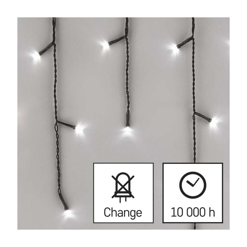 Catena LED natalizia da esterno 600xLED/8 modalità 15m IP44 bianco freddo