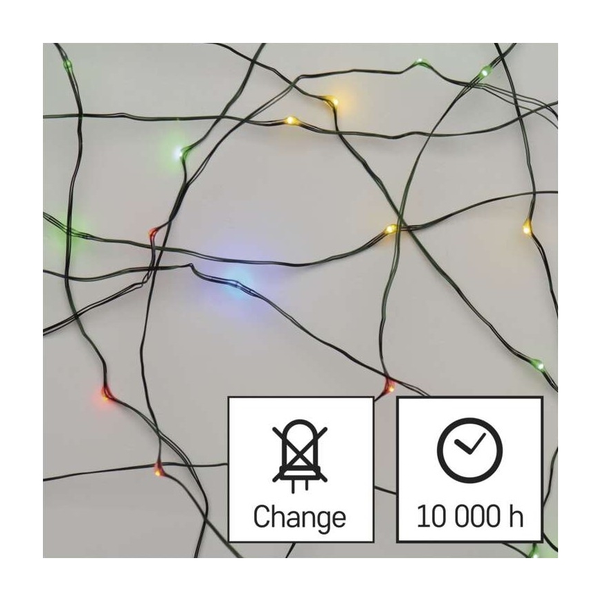 Catena LED natalizia da esterno 75xLED/12,5m IP44 multicolore